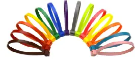 A rainbow of cable ties