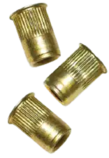 Three AK series threaded inserts