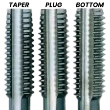 Taper, plug, and bottom taps